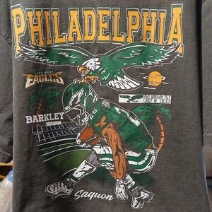 Philadelphia Eagles Graphic T-Shirt- Tagged Large,But Oversized See Description)